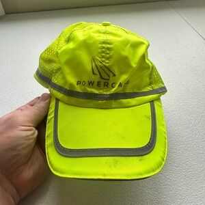 PowerCap Panther Vision LED Light Up Safety Hat Bright Neon Yellow Reflective